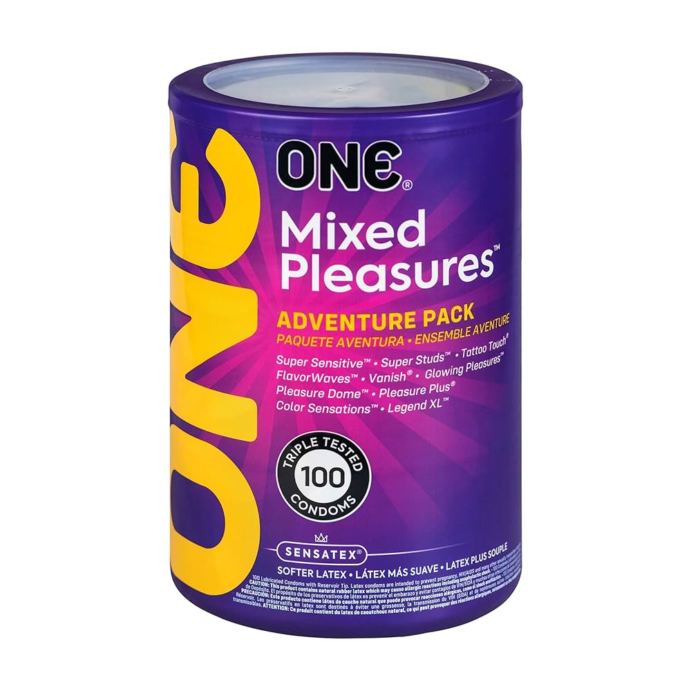 ONE Condoms Mixed Pleasures | Variety Latex Condom Pack 100
